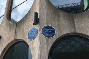 Building two blue plaques