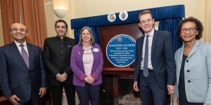 Unveiling of Blue Plaque Commemoarting Ghandi's birth