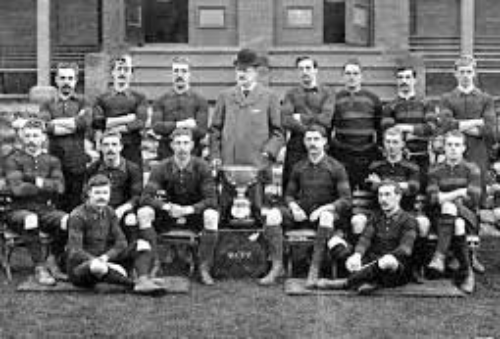 Birmingham Moseley Rugby Club team in 1895