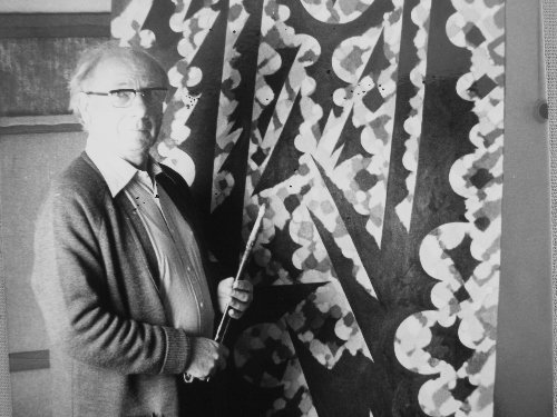 William Gear in studio 1979
