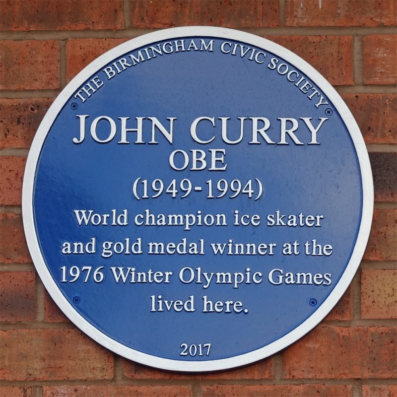 John Curry Blue Plaque "1949-1994 World champion ice skater and gold medal winner at the 1976 Winter Olympic Games lived here. "
