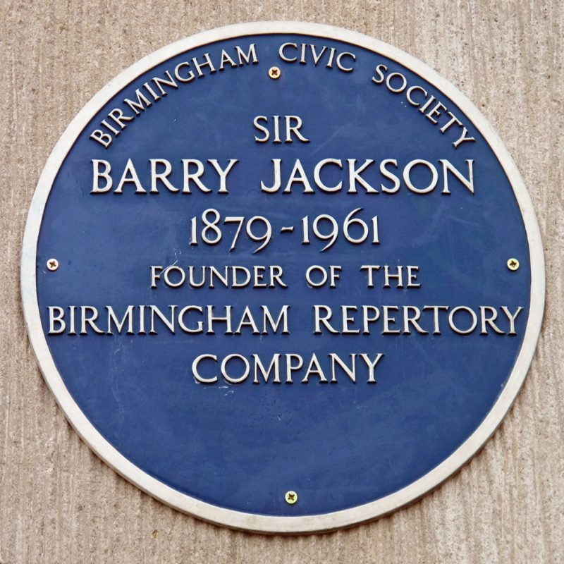 Barry Jackson Blue Plaque Centenary Square "1879-1961 Founder of the Birmingham Repertory Company"
