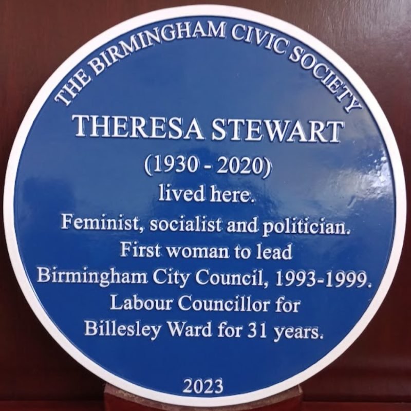 Theresa Stewart Blue Plaque