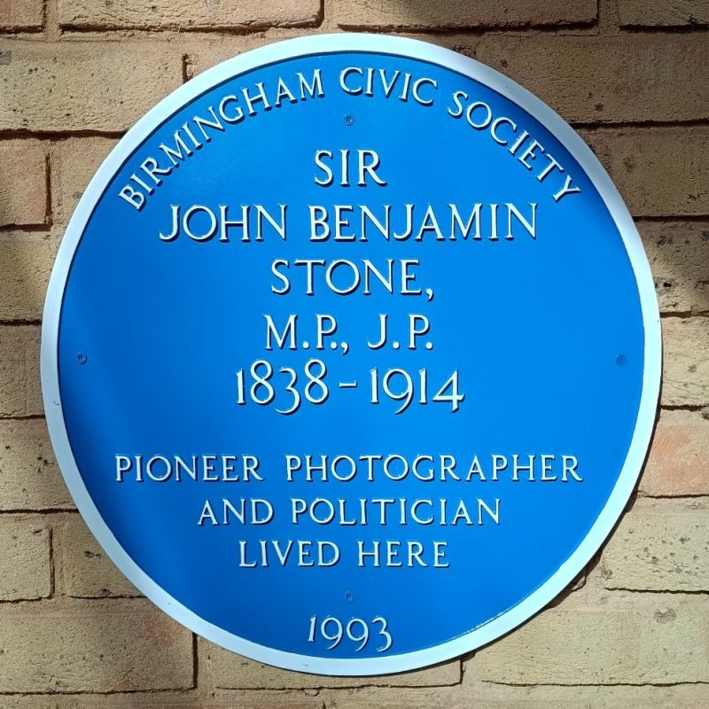 John Benjamin Stone Blue Plaque "1860-1909 African American born into slavery. Campaigner for racial justice. Author, historian and pastor here from 1889-1895. Birmingham's first black minister"
